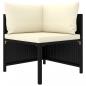 Preview: 7-tlg. Garten-Lounge-Set mit Kissen Poly Rattan Schwarz