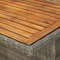 Preview: 7-tlg. Garten-Essgruppe mit Auflagen Poly Rattan Braun
