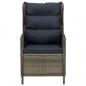 Preview: 9-tlg. Garten-Essgruppe mit Auflagen Poly Rattan Braun