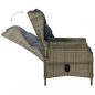 Preview: 9-tlg. Garten-Essgruppe mit Auflagen Poly Rattan Braun