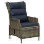 Preview: 9-tlg. Garten-Essgruppe mit Auflagen Poly Rattan Braun