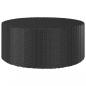Preview: ARDEBO.de - Teetisch Schwarz 68x68x30 cm Poly Rattan
