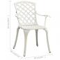 Preview: 3-tlg. Bistro-Set Aluminiumguss Weiß