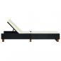 Preview: Sonnenliege mit Auflage Poly Rattan Schwarz