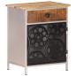 Preview: Nachttisch 40x30x50 cm Raues Mangoholz