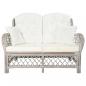 Preview: 2-Sitzer-Sofa Grau Rattan 