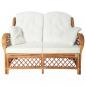 Preview: 2-Sitzer-Sofa Hellbraun Rattan 