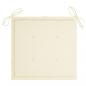 Preview: ARDEBO.de - Gartenstuhl-Kissen 2 Stk. Creme 40x40x3 cm Oxford-Gewebe