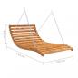 Preview: Bett-Schaukel Bugholz Massiv mit Teak-Finish 115x147x46 cm