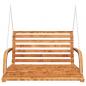 Preview: Schaukelbank Bugholz Massiv mit Teak-Finish 126x63x92 cm