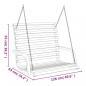 Preview: Schaukelbank Bugholz Massiv mit Teak-Finish 126x63x92 cm