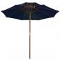 Preview: Sonnenschirm mit Doppeldach und Holzmast Blau 270 cm