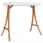 Preview: Schaukelgestell mit Dach Creme Bugholz Massiv Teak-Finish