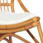 Preview: Rattanstuhl Hellbraun Leinen 
