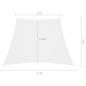 Preview: Sonnensegel Oxford-Gewebe Trapezförmig 2/4x3 m Weiß