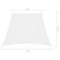 Preview: Sonnensegel Oxford-Gewebe Trapezförmig 2/4x3 m Weiß