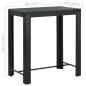Preview: 7-tlg. Gartenbar-Set mit Kissen Poly Rattan Schwarz