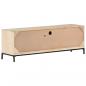 Preview: TV-Schrank 120x30x40 cm Mango Massivholz und Rohrgeflecht