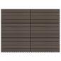 Preview: ARDEBO.de - Terrassenfliesen 6 Stk. WPC 60x30 cm 1,08 m² Dunkelbraun  