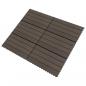 Preview: Terrassenfliesen 6 Stk. WPC 60x30 cm 1,08 m² Dunkelbraun  
