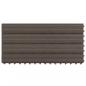 Preview: Terrassenfliesen 6 Stk. WPC 60x30 cm 1,08 m² Dunkelbraun  