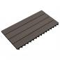 Preview: Terrassenfliesen 6 Stk. WPC 60x30 cm 1,08 m² Dunkelbraun  