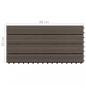 Preview: Terrassenfliesen 6 Stk. WPC 60x30 cm 1,08 m² Dunkelbraun  