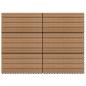 Preview: ARDEBO.de - Terrassenfliesen 6 Stk. WPC 60x30 cm 1,08 m² Braun