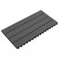 Preview: Terrassenfliesen 6 Stk. WPC 60x30 cm 1,08 m² Schwarz