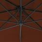 Preview: Ampelschirm mit Stahlmast 300 cm Terracotta-Rot