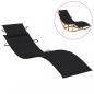 Preview: Sonnenliegen-Auflage Schwarz 186x58x3 cm Oxford-Gewebe