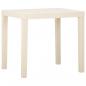Preview: ARDEBO.de - Gartentisch Weiß 79x65x72 cm Kunststoff
