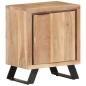 Preview: Nachttisch 40x30x50 cm Akazie Massivholz mit Naturkanten 