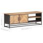 Preview: TV-Schrank 120x30x40 cm Massivholz Akazie