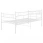 Preview: Schlafsofa Bettgestell Weiß Metall 90x200 cm