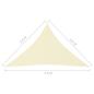 Preview: Sonnensegel Oxford-Gewebe Dreieckig 2,5x2,5x3,5 m Creme