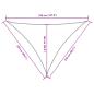 Preview: Sonnensegel Oxford-Gewebe Dreieckig 2,5x2,5x3,5 m Creme