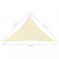 Preview: Sonnensegel Oxford-Gewebe Dreieckig 2,5x2,5x3,5 m Creme