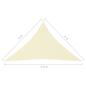 Preview: Sonnensegel Oxford-Gewebe Dreieckig 4x4x5,8 m Creme