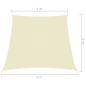 Preview: Sonnensegel Oxford-Gewebe Trapezförmig 2/4x3 m Cremeweiß