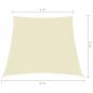 Preview: Sonnensegel Oxford-Gewebe Trapezförmig 2/4x3 m Cremeweiß