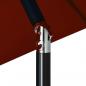 Preview: Sonnenschirm mit LED-Leuchten Stahlmast 300 cm Terrakotta-Rot