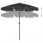 Preview: Strandschirm Schwarz 180x120 cm