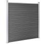 Preview: Zaunelement WPC 180x186 cm Schwarz