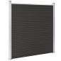 Preview: Zaunelement WPC 180x186 cm Schwarz