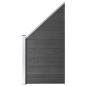 Preview: Zaunelement WPC 95x(105-180) cm Schwarz