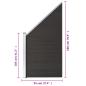 Preview: Zaunelement WPC 95x(105-180) cm Schwarz