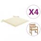 Preview: Gartenstuhl-Kissen 4 Stk. Creme 50x50x3 cm Oxford-Gewebe