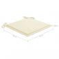 Preview: Gartenstuhl-Kissen 4 Stk. Creme 50x50x3 cm Oxford-Gewebe