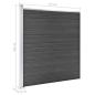 Preview: Zaunelement WPC 175x186 cm Schwarz